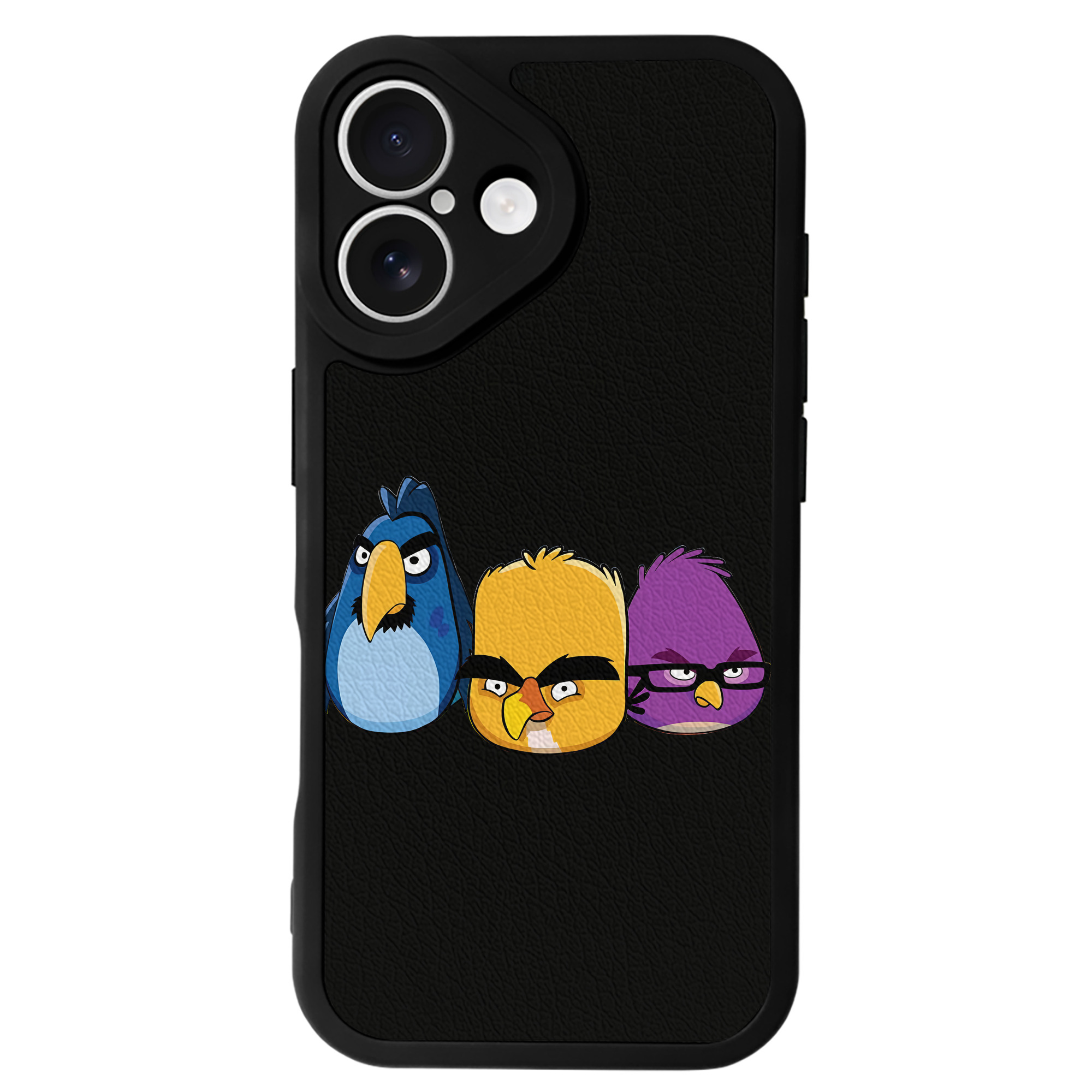 （画像用） Angry Birds アングリーバード 【iPhone 16シリーズ対応】シリコンスマホケース（レザー調） 材質：シリコン